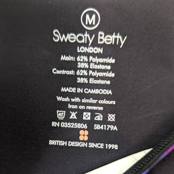 Sweaty Betty Kenza Power Crop Tank Top Womens Medium Black Workout Active - Picture 6 of 10